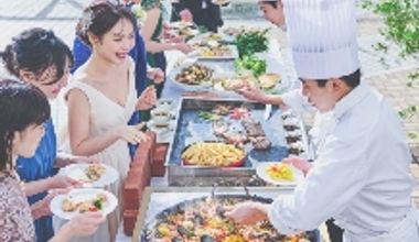 NEW!《メリハリセレクトプラン》開放感あふれるプールサイドでのパーティも叶う<40名165万円~>