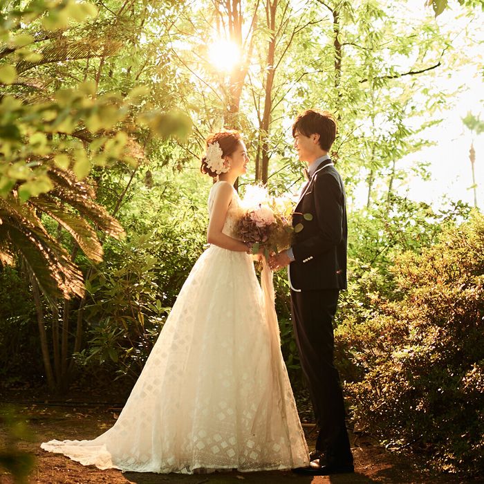 GW特典\全員に★挙式0円/緑溢れる森のチャペルで花嫁体験!黒毛和牛&金目鯛コース試食