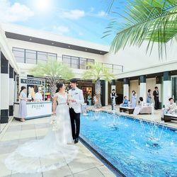 残1\当館予約数No.1/口コミ評価★4.7の絶品試食&プール演出でリゾート婚体験♪最大138万優待◎