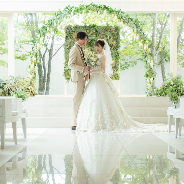 【チャペル重視の花嫁さま】空・光・緑に包まれたチャペル体験