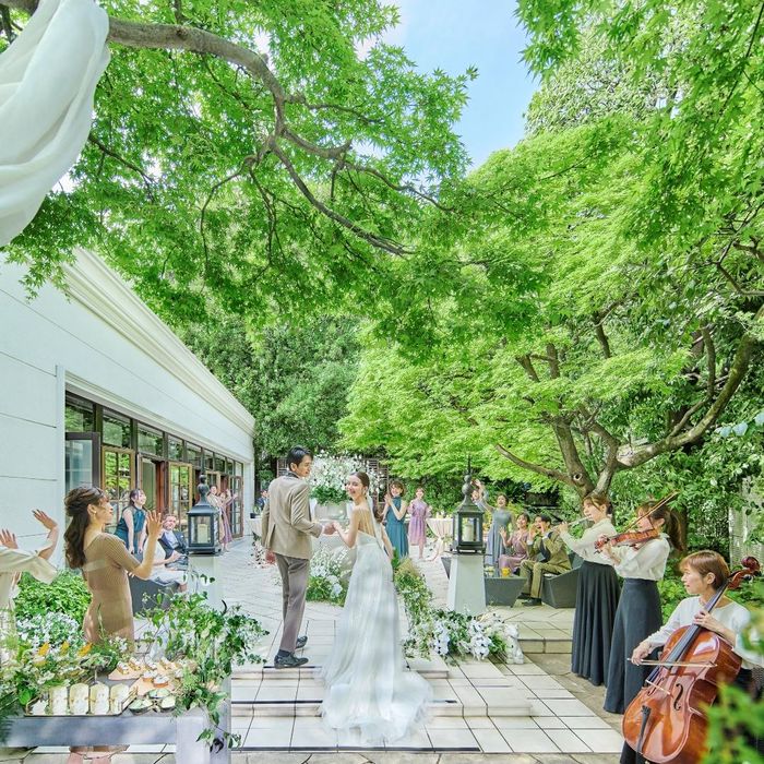 【連休*BIG★150万特典】最新トレンドウェディング相談!当館人気No.1★白金の森で叶える大自然のガーデンパーティー体験×皇室経験シェフ監修のVIPに愛されたおもてなし料理試食(4万円相当コース)