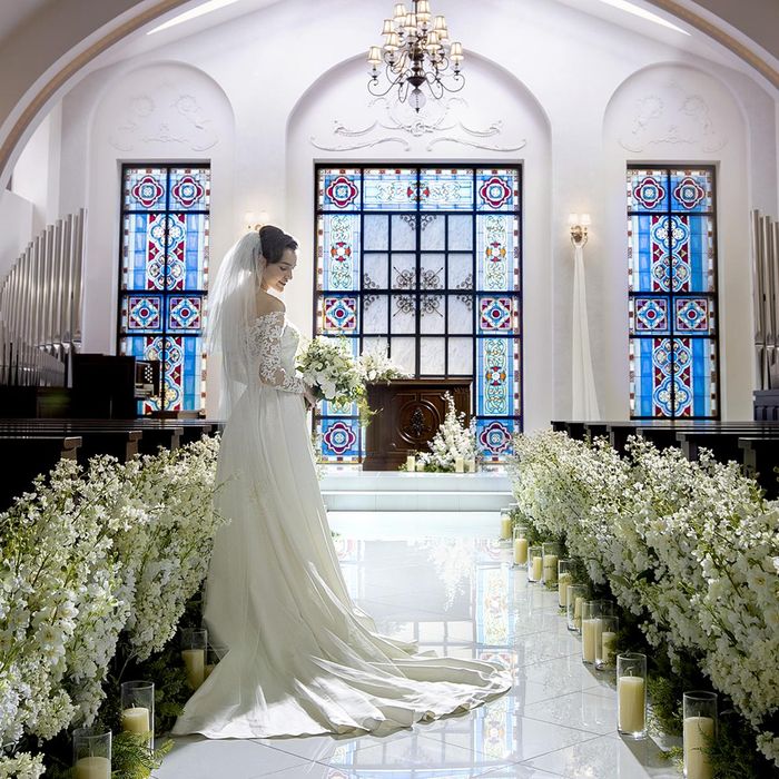 ☆美しいステンドグラスのチャペル☆プレ花体験&無料試食つき