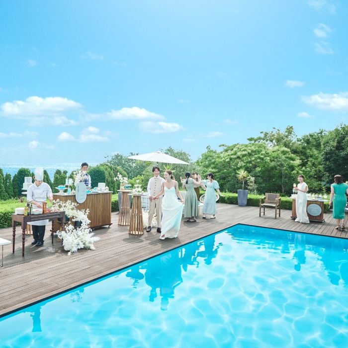 【卒花絶賛!絶品コース試食付】貸切テラスの海リゾート演出体験