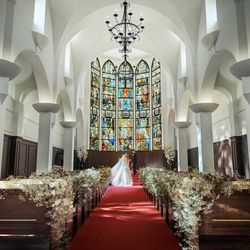 Valentineフェア【最大190万★来館7.5万円特典】天空の大聖堂&絶景会場で人気演出体験♪ドレス試着×口コミ絶賛の黒毛和牛コース試食