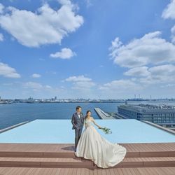 【少人数*6名~】海一望*貸切テラス×感動挙式×試食×107万優待