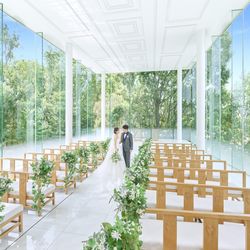 残席2組【最大10万円ギフト】駅近貸切W×森の上質チャペル体験