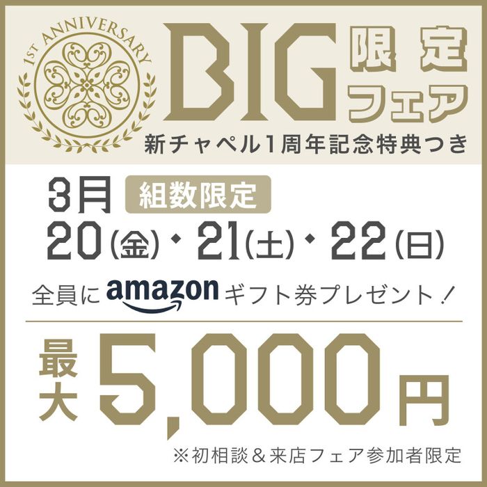 【銀座店/限定BIG】最大5千円ギフト券&衣裳+撮影オプション特典付!