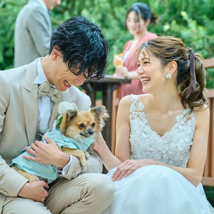 〈ペットと一緒の結婚式〉大切な家族と緑溢れる上質邸宅を貸切*黒毛和牛コース試食付き