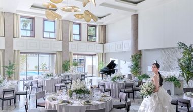 【ALLシーズン早割大人数プラン★お得な11大特典】27年5月まで◇MAX120名収容で解放感のある結婚式♪