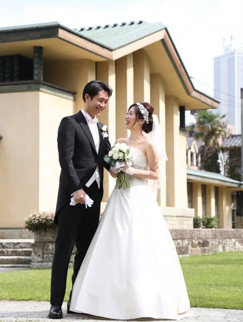 自由学園明日館での結婚式―笑顔