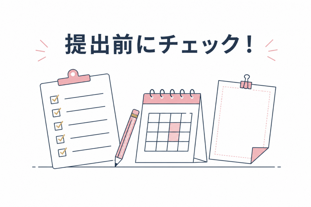 提出前にチェック