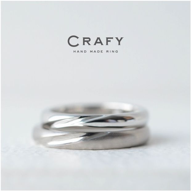 ハンドメイドブランド CRAFY プラチナリング ダイヤモンド 22日迄お